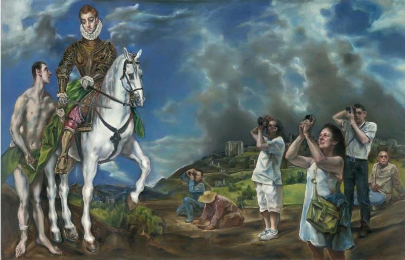 庞茂琨 《朵莱多游记》 布面油画 180×280cm 2017,亚洲艺术家 | 叶永青受邀参展“与时代同行 - 四川油画邀请展”,叶永青,油画,四川,邀请展,亚洲,亚洲艺术中心,地域,成都,新加坡,罗中立