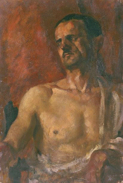 Giuseppina De Seras《Male nude from the waist up》，约