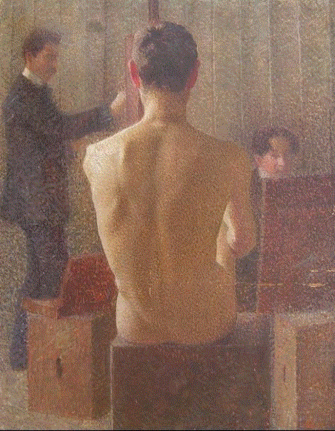 Pero Popovi?《Seated Male Nude in Bukovac