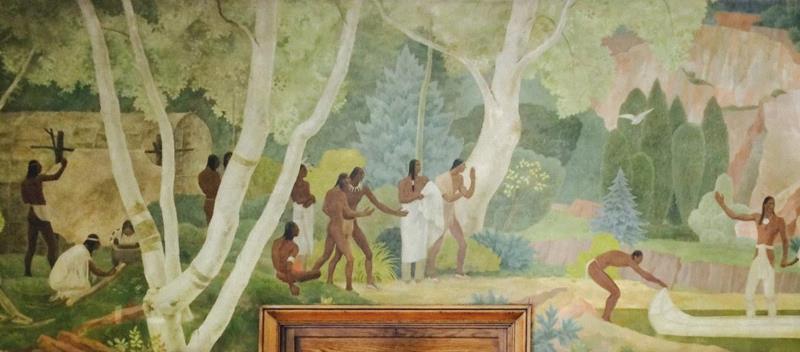 弗朗西斯·福伊《Hiawatha Returning with Minnehaha》，1937年,@RT U | 裸女和裸男，哪个更好看？究竟是谁的情欲在作祟？,裸女,裸男,情欲,男性,美术馆,女性,裸体画,体制,时尚,美的