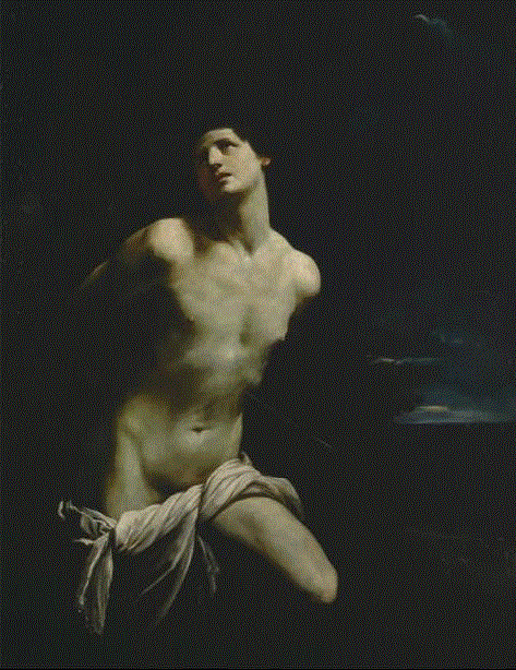 圭多·雷尼《Saint Sebastian》，约1625年,@RT U | 裸女和裸男，哪个更好看？究竟是谁的情欲在作祟？,裸女,裸男,情欲,男性,美术馆,女性,裸体画,体制,时尚,美的