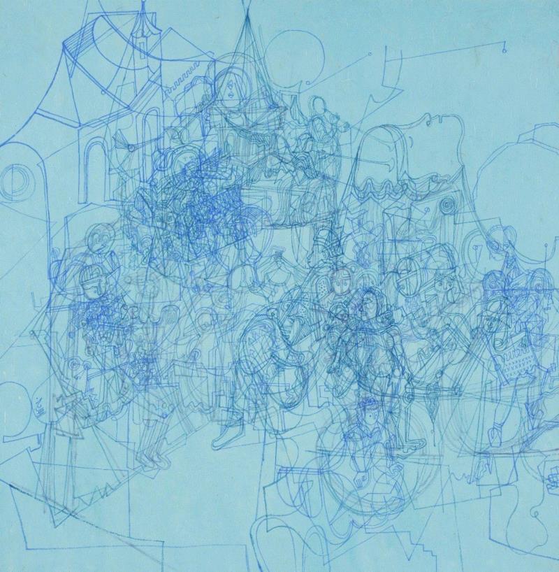 郑元无  沾花惋   纸本水墨  60×60cm 