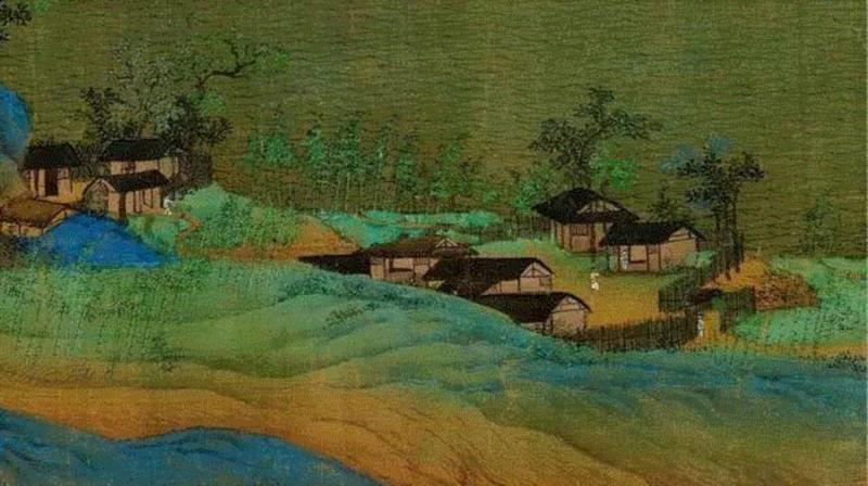 &nbsp;,在《千里江山图》中，我分明看见一位美少年,千里江山图,美少年,王希孟,山水画,颜色,石青,北宋,石绿,画中,长桥