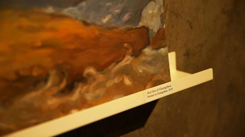 广州的红海_油画_40x60cm_2018 ,穿越红海,红海,普桑,地点,尼古拉,Sea,胡若望,广隶,法国,地理,广州