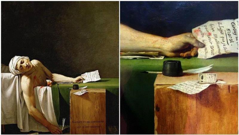 雅克-路易·大卫 《马拉之死》 1793 布面油画,hiart space | 李贵君和他笔下的都市女孩,李贵君,space,都市女孩,油画,绘画,新古典主义,灵性,深圳,人物,符号