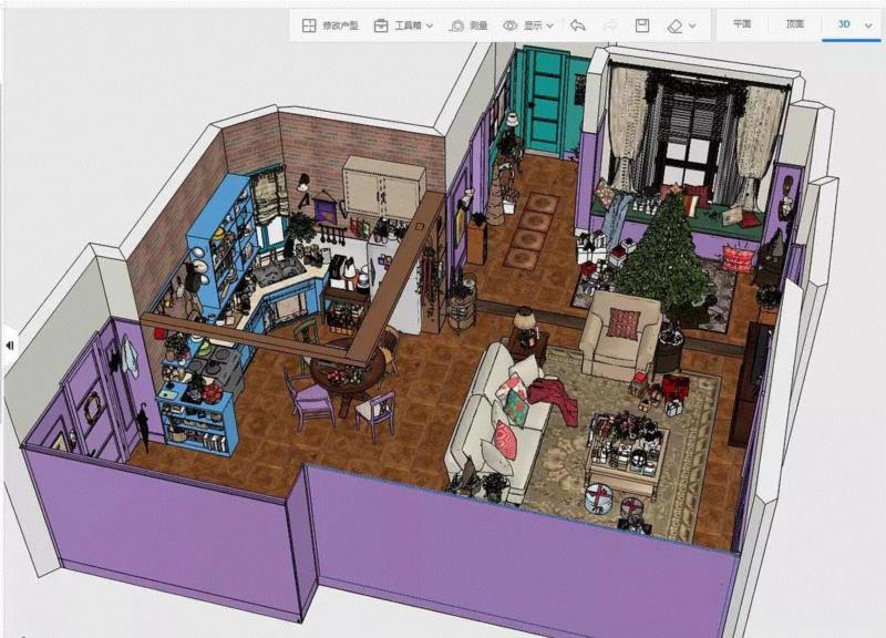 我自己动手做出了《老友记》里的公寓!,老友记,公寓,厨房,客厅,莫妮卡,颜色,楼主,豆瓣,效果图,剧照