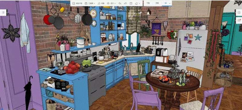 我自己动手做出了《老友记》里的公寓!,老友记,公寓,厨房,客厅,莫妮卡,颜色,楼主,豆瓣,效果图,剧照