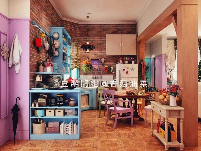 我自己动手做出了《老友记》里的公寓!,老友记,公寓,厨房,客厅,莫妮卡,颜色,楼主,豆瓣,效果图,剧照