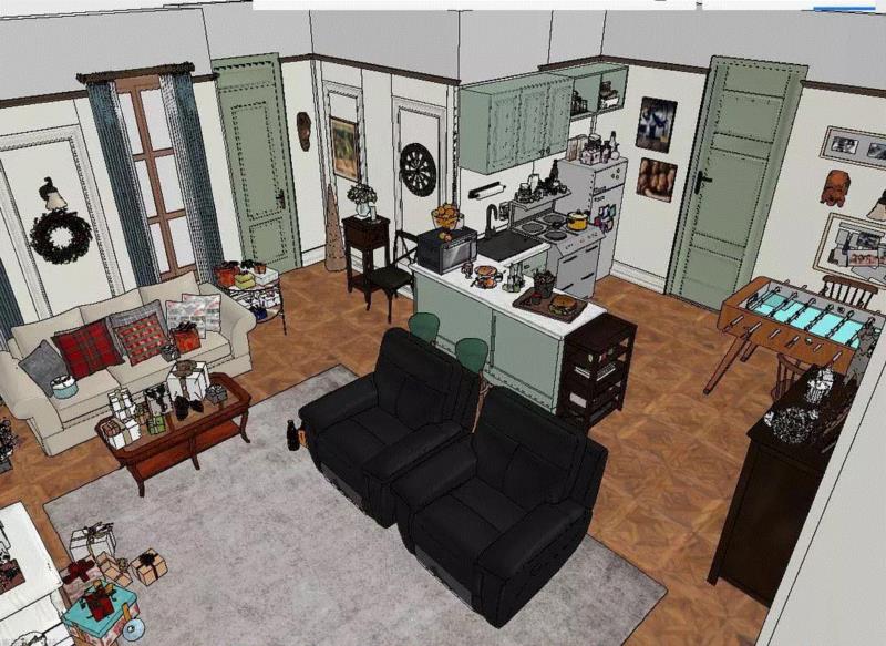 我自己动手做出了《老友记》里的公寓!,老友记,公寓,厨房,客厅,莫妮卡,颜色,楼主,豆瓣,效果图,剧照