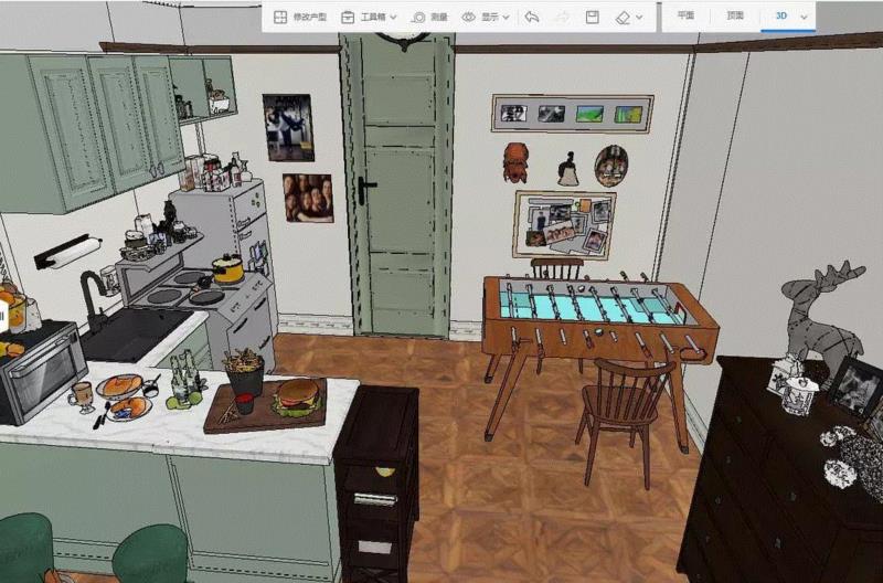 我自己动手做出了《老友记》里的公寓!,老友记,公寓,厨房,客厅,莫妮卡,颜色,楼主,豆瓣,效果图,剧照