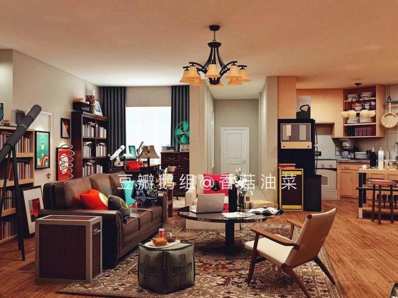 我自己动手做出了《老友记》里的公寓!,老友记,公寓,厨房,客厅,莫妮卡,颜色,楼主,豆瓣,效果图,剧照