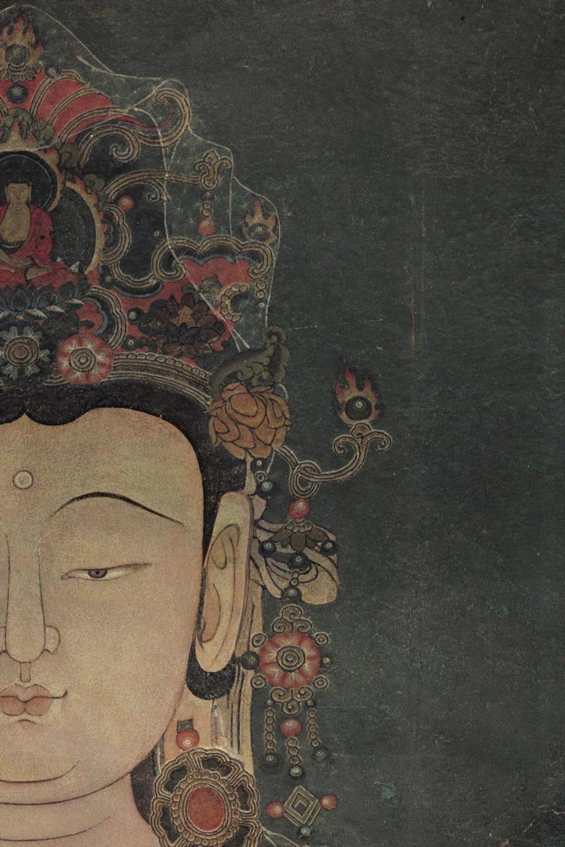 法海寺水月观音高清下载,法海寺,观音,水月观音,壁画,鹦鹉,韦陀,观音菩萨,佛教,佛像,背后