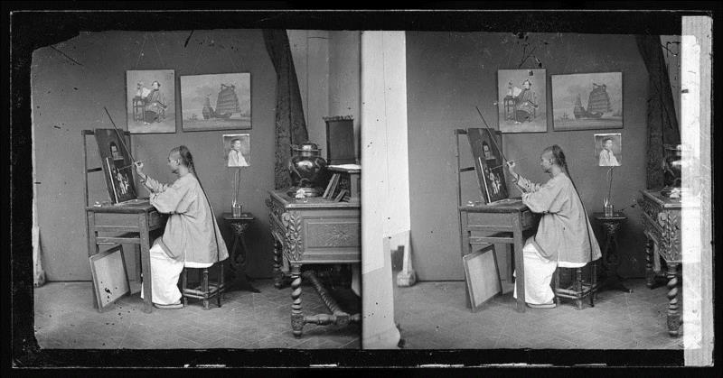 1871年，约翰·汤姆森（John Thomson）拍摄的关乔昌（译者注：因其在画作上署名Lam Q