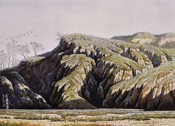黄土地 毛国典 38x53cm&nbsp;,中国百年水彩精品,水彩,静物,人体,雨后,香港,晨光,西湖,梁文亮,范保文,初春