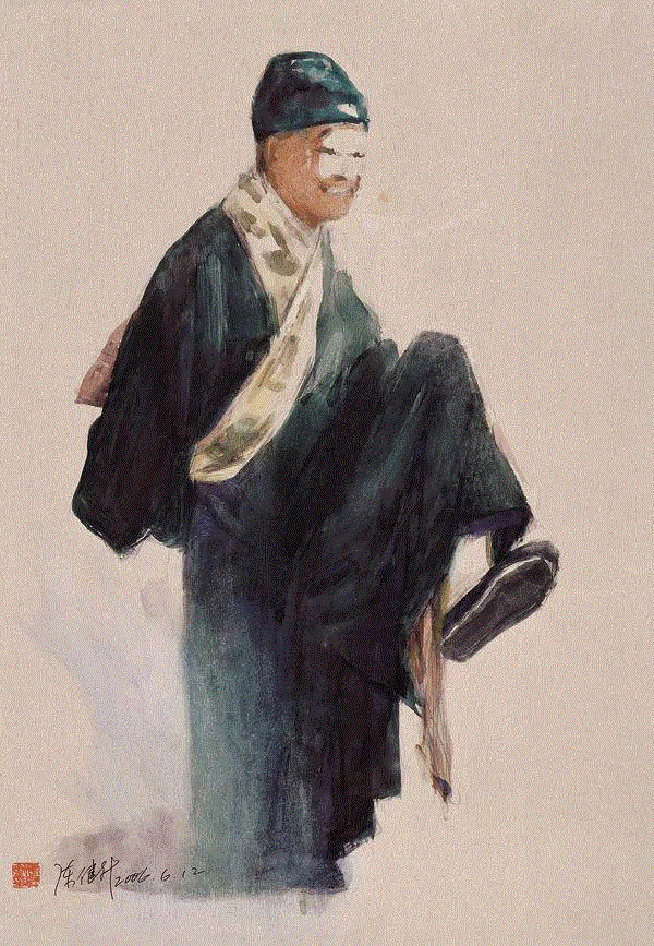 戏曲人物 陈建狜 56x38cm&nbsp;,中国百年水彩精品,水彩,静物,人体,雨后,香港,晨光,西湖,梁文亮,范保文,初春