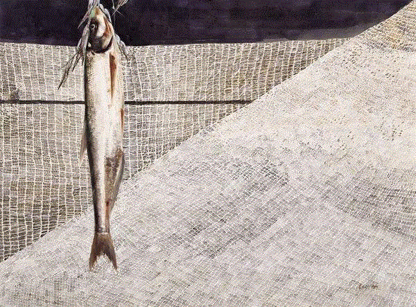 渔网系列 刘昌明 70x90cm,中国百年水彩精品,水彩,静物,人体,雨后,香港,晨光,西湖,梁文亮,范保文,初春