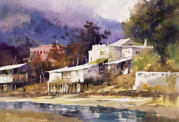 香港南丫岛 贝戌民 53x78cm&nbsp;,中国百年水彩精品,水彩,静物,人体,雨后,香港,晨光,西湖,梁文亮,范保文,初春