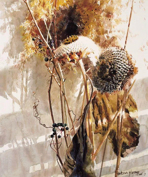 旱莲 张连贵 78x109cm&nbsp;,中国百年水彩精品,水彩,静物,人体,雨后,香港,晨光,西湖,梁文亮,范保文,初春