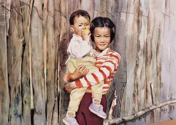 相依 李振镛 47x38cm&nbsp;,中国百年水彩精品,水彩,静物,人体,雨后,香港,晨光,西湖,梁文亮,范保文,初春