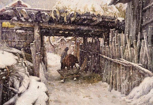 农舍 肖明 33x54cm&nbsp;,中国百年水彩精品,水彩,静物,人体,雨后,香港,晨光,西湖,梁文亮,范保文,初春