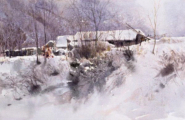 白山人家系列之四 孟庆凯 37x57cm&nbsp;,中国百年水彩精品,水彩,静物,人体,雨后,香港,晨光,西湖,梁文亮,范保文,初春