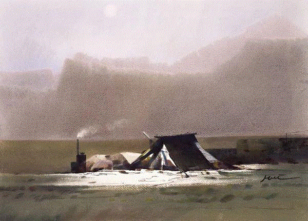 晨 段辉 40x55cm&nbsp;,中国百年水彩精品,水彩,静物,人体,雨后,香港,晨光,西湖,梁文亮,范保文,初春