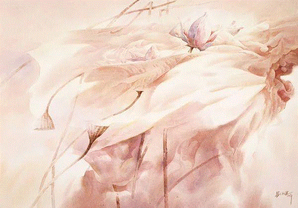 荷 刘永健 53x75cm&nbsp;,中国百年水彩精品,水彩,静物,人体,雨后,香港,晨光,西湖,梁文亮,范保文,初春