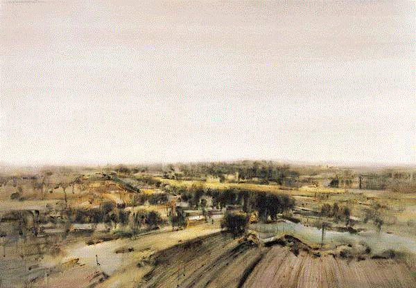 渭城朝雨系列 赵龙 75x107cm&nbsp;,中国百年水彩精品,水彩,静物,人体,雨后,香港,晨光,西湖,梁文亮,范保文,初春
