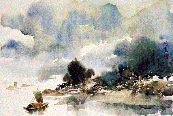 印象漓江 蒋振立 37x55cm&nbsp;,中国百年水彩精品,水彩,静物,人体,雨后,香港,晨光,西湖,梁文亮,范保文,初春