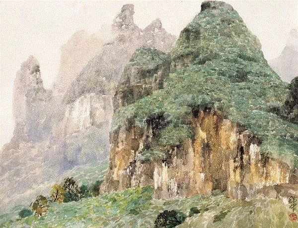 南边山 李绍中 36x45cm&nbsp;,中国百年水彩精品,水彩,静物,人体,雨后,香港,晨光,西湖,梁文亮,范保文,初春