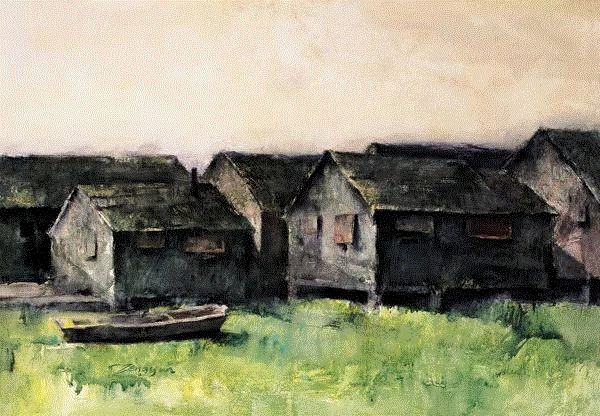 小户人家 黄增炎 55x79cm&nbsp;,中国百年水彩精品,水彩,静物,人体,雨后,香港,晨光,西湖,梁文亮,范保文,初春