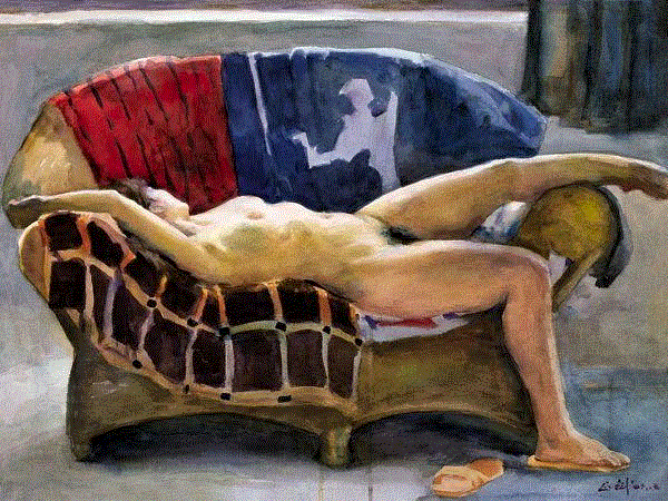 女人体 吴正斌 56x76cm&nbsp;,中国百年水彩精品,水彩,静物,人体,雨后,香港,晨光,西湖,梁文亮,范保文,初春