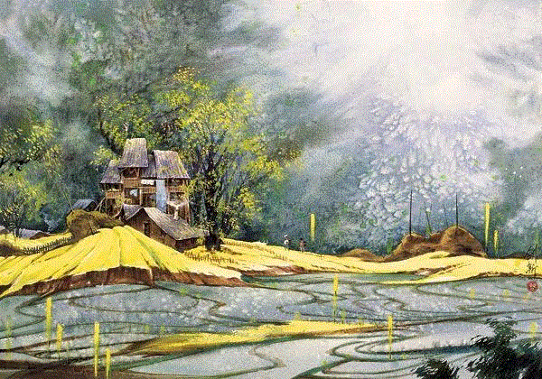 阳春三月 曹剑新 54x77cm&nbsp;,中国百年水彩精品,水彩,静物,人体,雨后,香港,晨光,西湖,梁文亮,范保文,初春