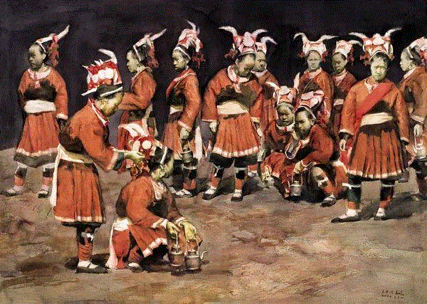 穿州过府 李凯煌 77x108cm&nbsp;,中国百年水彩精品,水彩,静物,人体,雨后,香港,晨光,西湖,梁文亮,范保文,初春