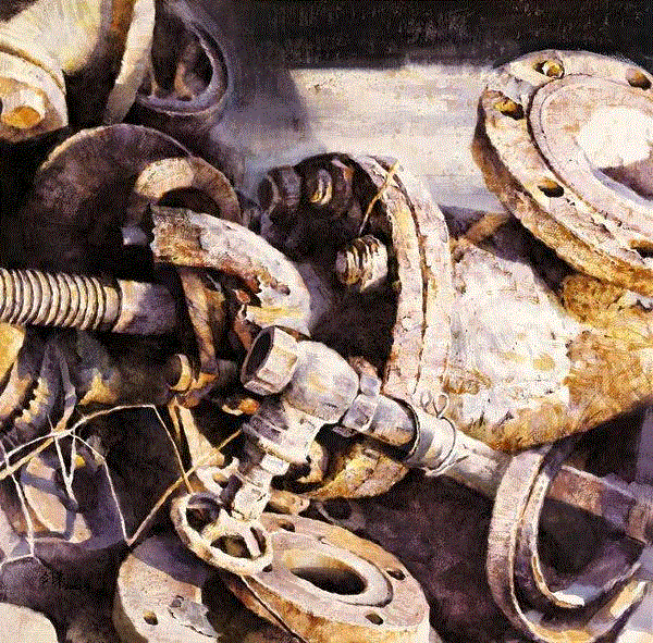 锈系列之六 廖剑华 77x77cm&nbsp;,中国百年水彩精品,水彩,静物,人体,雨后,香港,晨光,西湖,梁文亮,范保文,初春