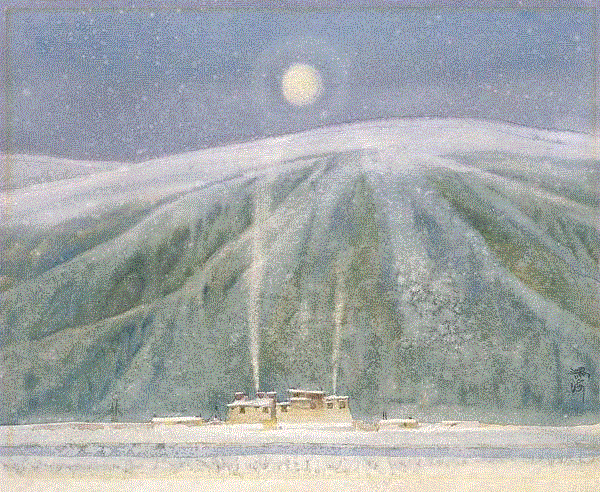 雪夜 王鸿海 37x46cm&nbsp;,中国百年水彩精品,水彩,静物,人体,雨后,香港,晨光,西湖,梁文亮,范保文,初春
