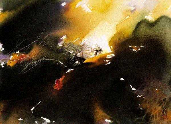 金色荷塘 丁寺钟 39x55cm&nbsp;,中国百年水彩精品,水彩,静物,人体,雨后,香港,晨光,西湖,梁文亮,范保文,初春