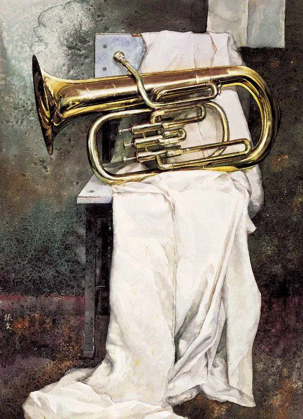 空白的乐谱 姜振文 75x54cm&nbsp;,中国百年水彩精品,水彩,静物,人体,雨后,香港,晨光,西湖,梁文亮,范保文,初春