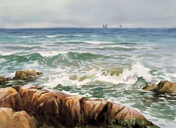 风和日丽 宋守宏 55x76cm&nbsp;,中国百年水彩精品,水彩,静物,人体,雨后,香港,晨光,西湖,梁文亮,范保文,初春