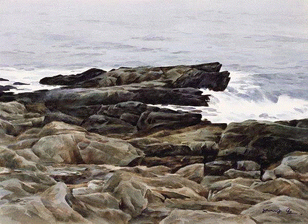 海角 丛如日 38x53cm&nbsp;,中国百年水彩精品,水彩,静物,人体,雨后,香港,晨光,西湖,梁文亮,范保文,初春