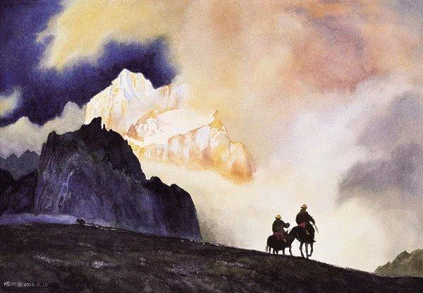 高原云起 陈兴国 52x74cm&nbsp;,中国百年水彩精品,水彩,静物,人体,雨后,香港,晨光,西湖,梁文亮,范保文,初春