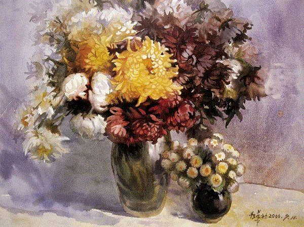 静物·花卉 彭如华 37x52cm&nbsp;,中国百年水彩精品,水彩,静物,人体,雨后,香港,晨光,西湖,梁文亮,范保文,初春