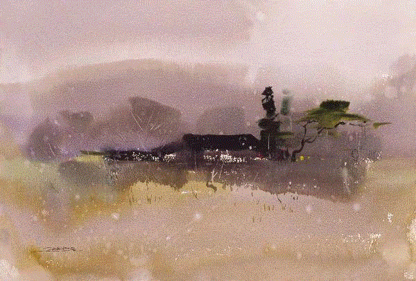 江南 赵志强 38x56cm&nbsp;,中国百年水彩精品,水彩,静物,人体,雨后,香港,晨光,西湖,梁文亮,范保文,初春