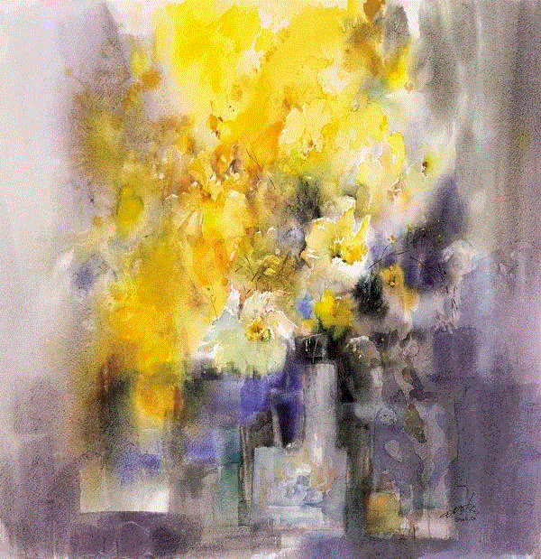 花卉系列之一 王北珍 78x76cm&nbsp;,中国百年水彩精品,水彩,静物,人体,雨后,香港,晨光,西湖,梁文亮,范保文,初春