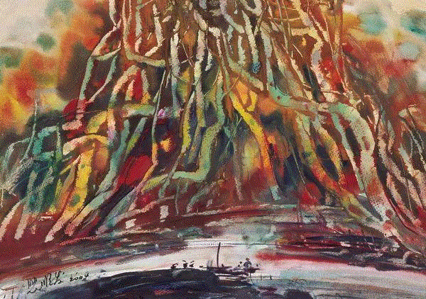 无题 瞿顺发 39x54cm&nbsp;,中国百年水彩精品,水彩,静物,人体,雨后,香港,晨光,西湖,梁文亮,范保文,初春