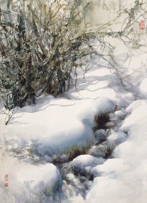 大地回春 贺建国 76x55cm&nbsp;,中国百年水彩精品,水彩,静物,人体,雨后,香港,晨光,西湖,梁文亮,范保文,初春