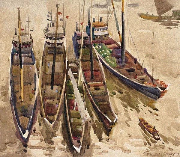 泊 高而颐 38x44cm&nbsp;,中国百年水彩精品,水彩,静物,人体,雨后,香港,晨光,西湖,梁文亮,范保文,初春