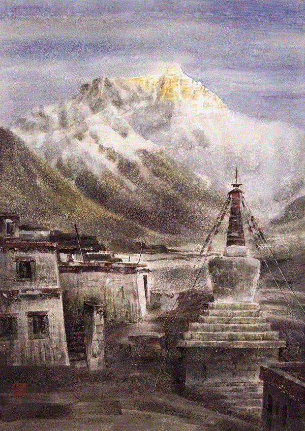 雪峰 孙宁 77x54cm&nbsp;,中国百年水彩精品,水彩,静物,人体,雨后,香港,晨光,西湖,梁文亮,范保文,初春
