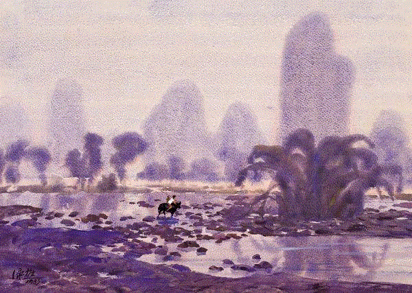 南国风景 杜泳樵 38x54cm&nbsp;,中国百年水彩精品,水彩,静物,人体,雨后,香港,晨光,西湖,梁文亮,范保文,初春