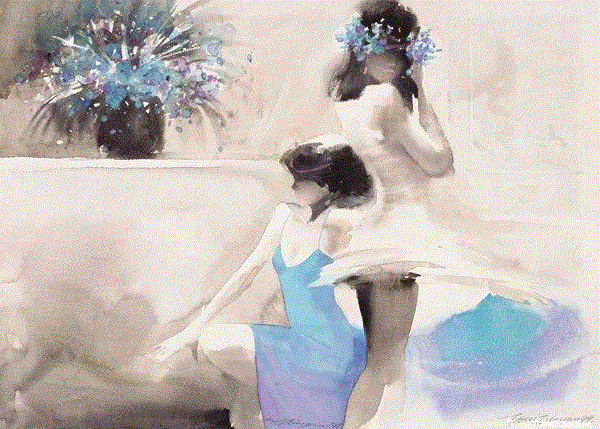 芭蕾 徐天润 39x54cm&nbsp;,中国百年水彩精品,水彩,静物,人体,雨后,香港,晨光,西湖,梁文亮,范保文,初春
